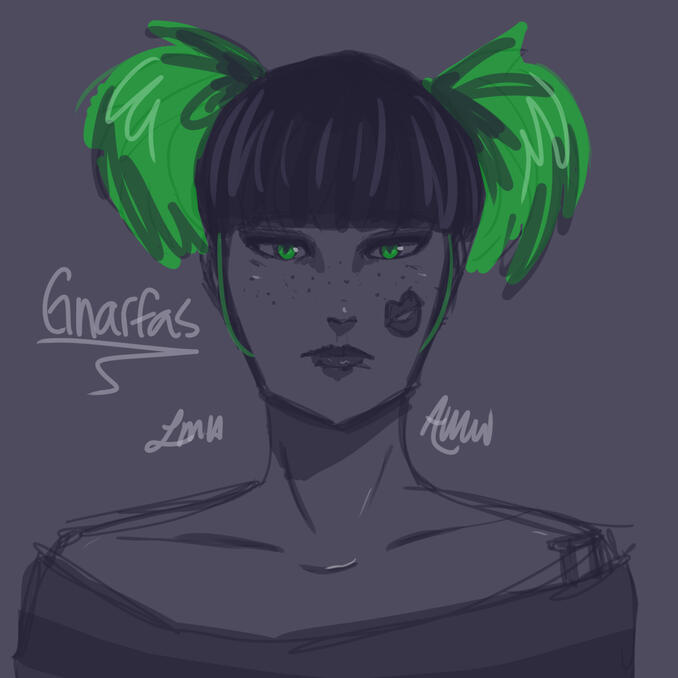 Monochrome Bust w/ Accent