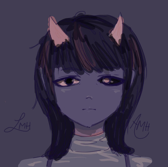 Monochrome Bust w/ Accent